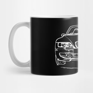 White Z3 M Car Sketch Art Mug